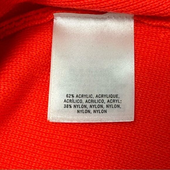 Anthropologie Harlow Neon Orange Coral Sweater Knit Tank with Belted Tie sz S - Picture 7 of 8